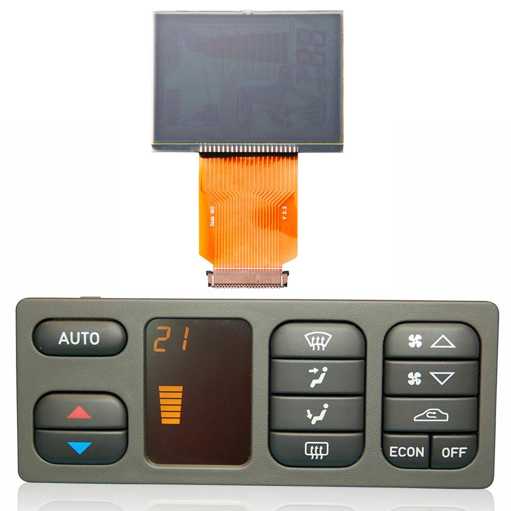 Automatisk klimatkontroll luftkonditionering lcd -skärm accepixel reparation av bandkabelbyte för saab 93 9-3 1999-2003