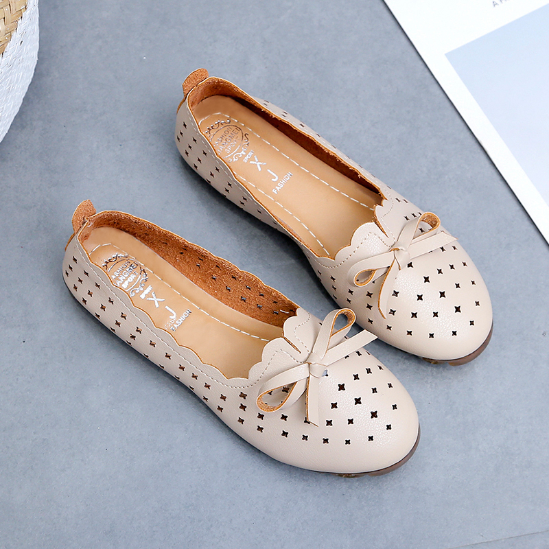 Scarpe basse da donna casual versatili ed eleganti in tinta unita, adatte a qualsiasi outfit: Cachi / 39