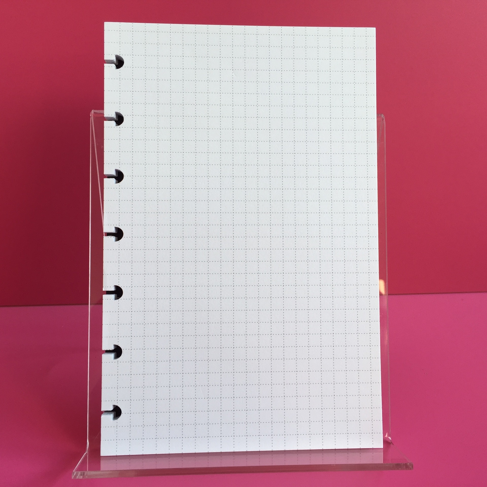 Recambio de papel B6 con matriz de puntos, cuadrícula punteada, hoja suelta con agujero De Seta en blanco, recambio de cuaderno para Página interior: Dotted grid