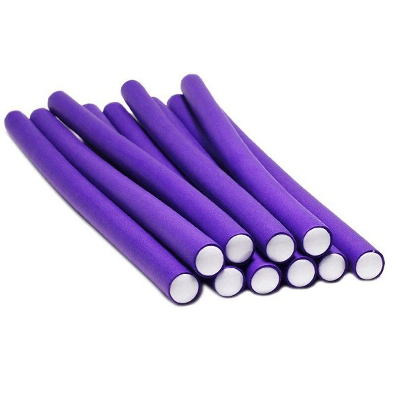 Rolos de cabelo de borracha macia 10 pçs/lote, rolos de cachos de espuma macia para design de cabelo, ferramenta mágica de rolo de borracha para mulheres