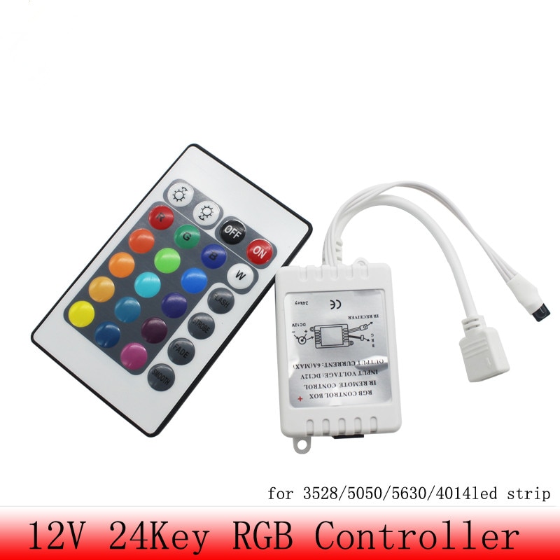 Ledet kontroller 44 smakebit 24 smakebit ledet ir rgb luces kontroller ledet ir fjernkontroll  dc12v kontroll til rgb ledet stripe lys