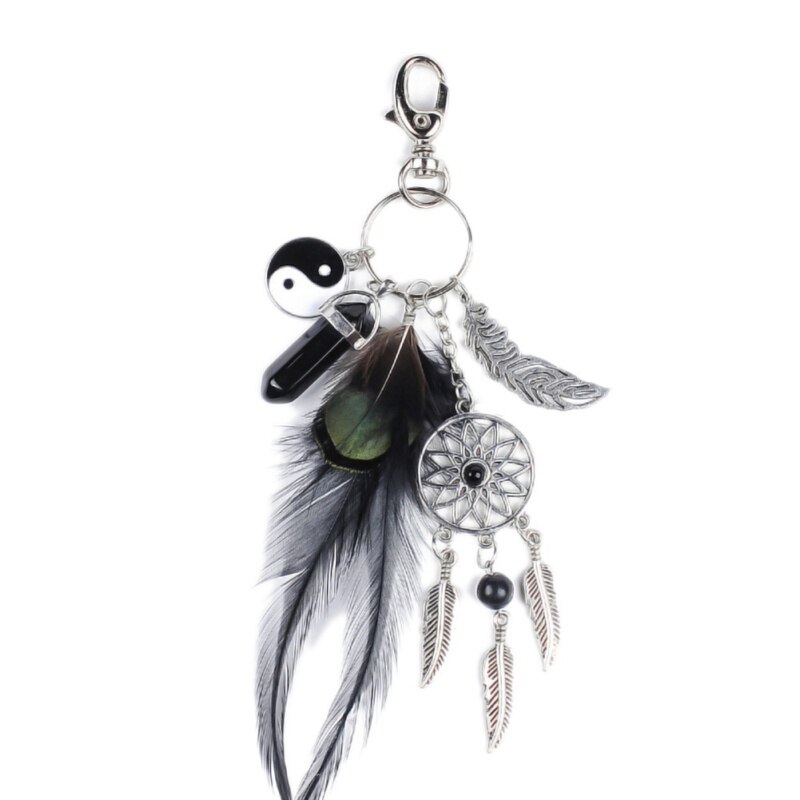 handgefertigt Traum Fänger Keychain Wohnkultur Windspiele Auto Anhänger Zauberstab Hängende Dekoration Zimmer Dekor: D