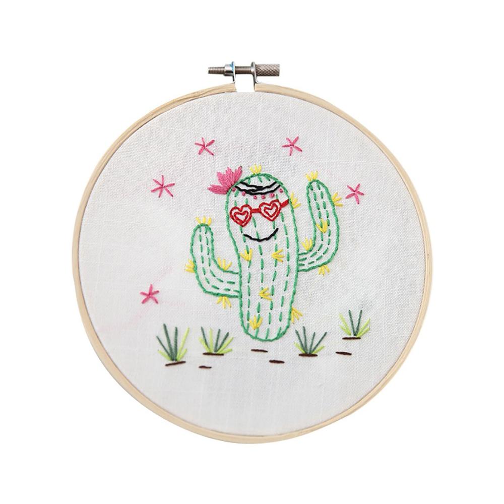 Full Range of Embroidery Cross Stitch Stamped Embroidery Cloth with Floral Kit: I