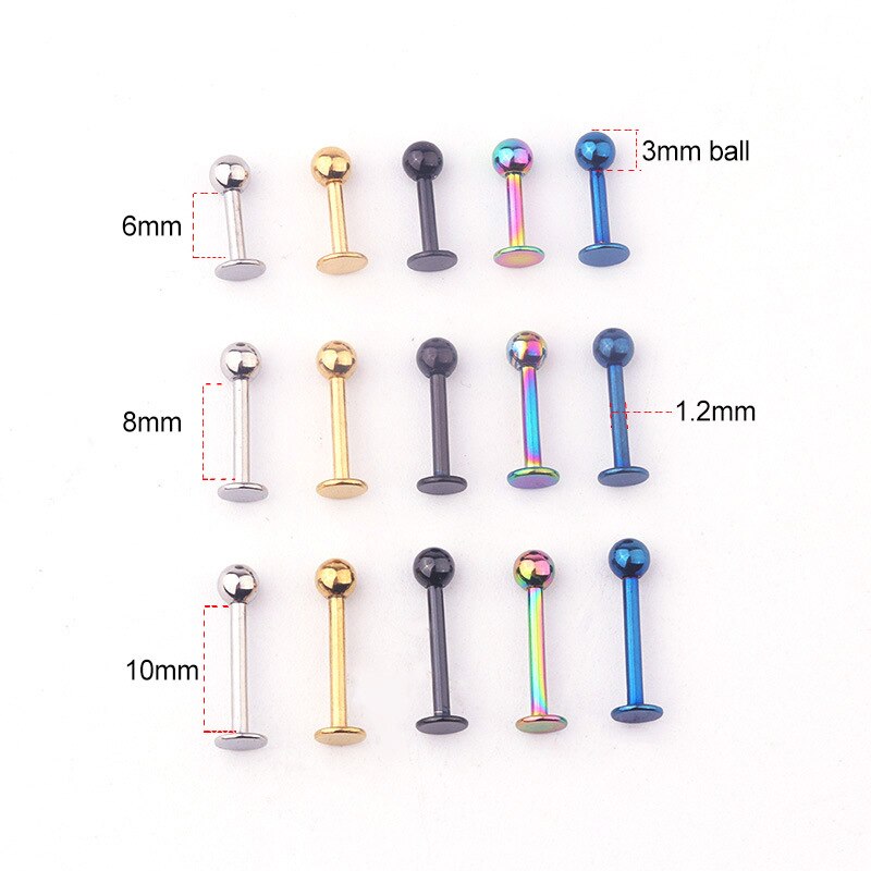 1PCS Chirurgische Stahl Tragus Piercing Hoop Nase Schmuck Knorpel Tragus Piercing Tragus Ohrring Stud