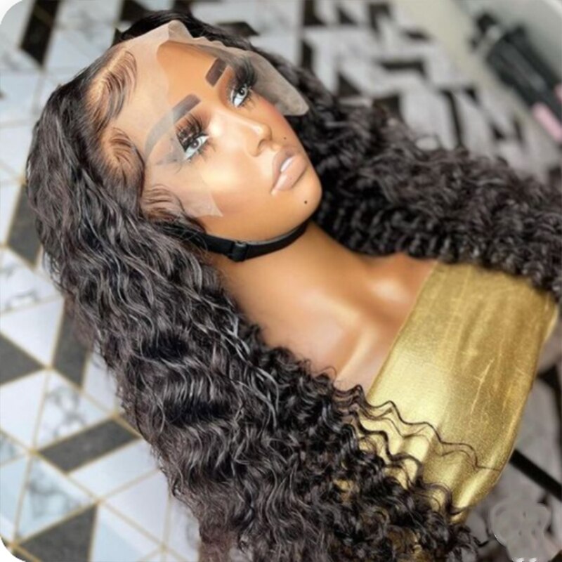 Soft Loose Curly Synthetic Wig Pre Plucked Baby Hair Synthetic Wigs for Black Women Synthetic Lace Front Wig Free Part Daily Wig