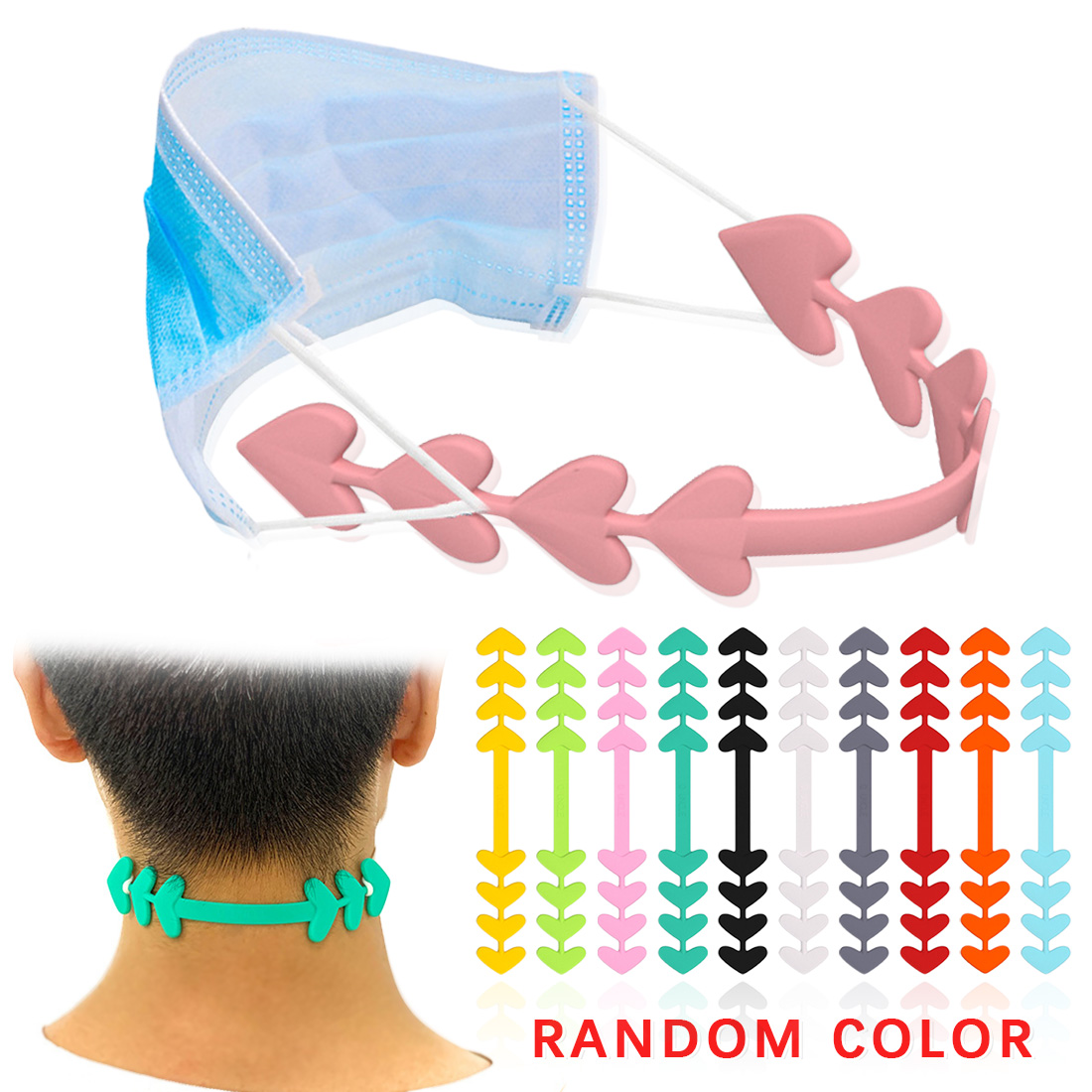 1/5/10/15/20 stuks verstelbare oorhaakjes voor gezichtsmaskers, zachte antislip oorklemmen voor kinderen en volwassenen, ter voorkoming van oorpijn