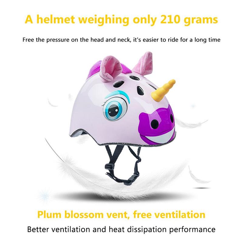 Kids Helm 3D Eenhoorn Fiets Helm Voor Meisje Jongen Kinderen Helmen Multi-Sport Fiets Helm Voor Skateboard Schaatsen scooter