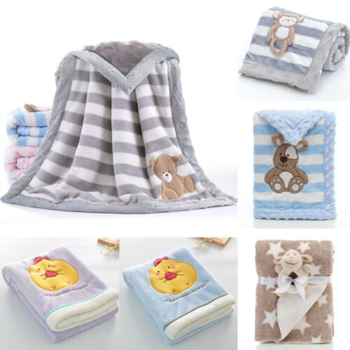 Zachte Baby Kids Konijn Flanel Deken Beddengoed Quilt Spelen Deken Handdoek Wrap