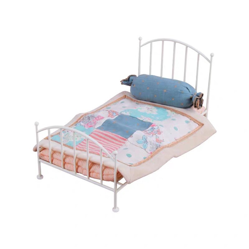 28cm metall kleine bett anzug freundlicher haus möbel spielzeug Mini Simulation puppe bett: Neu