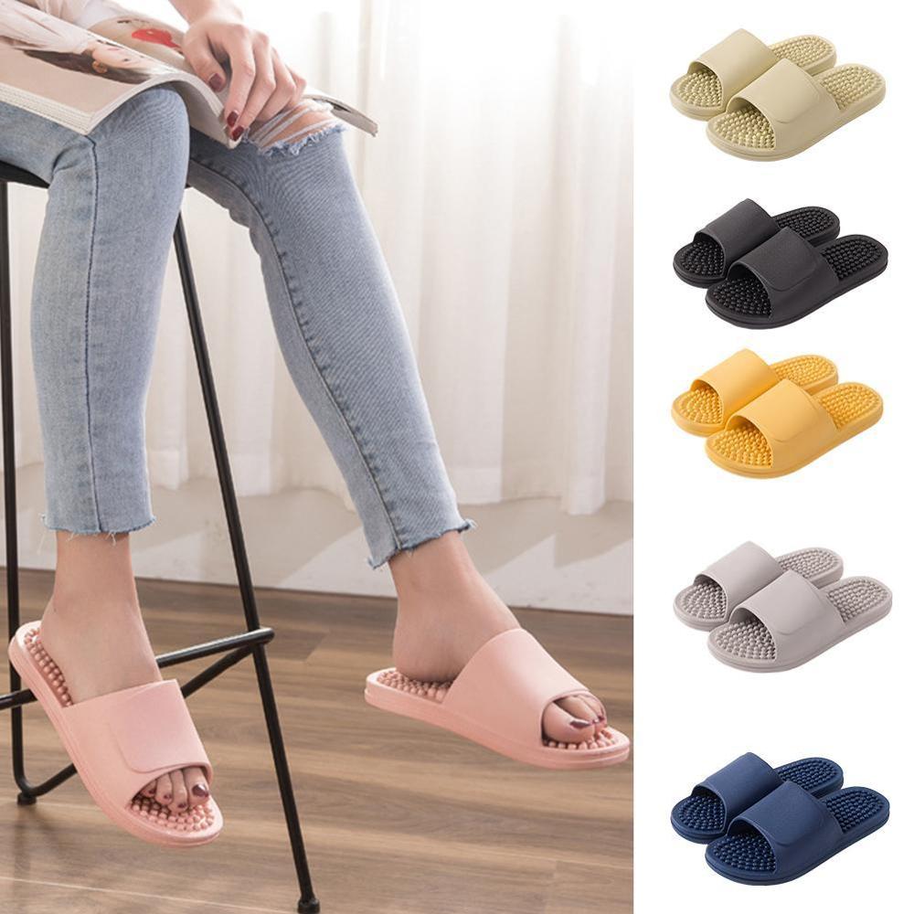 unisexe pantoufles chaussures de Massage intérieur maison doux antidérapant maison pantoufles tenue de femme résistant Massage confortable pantoufles