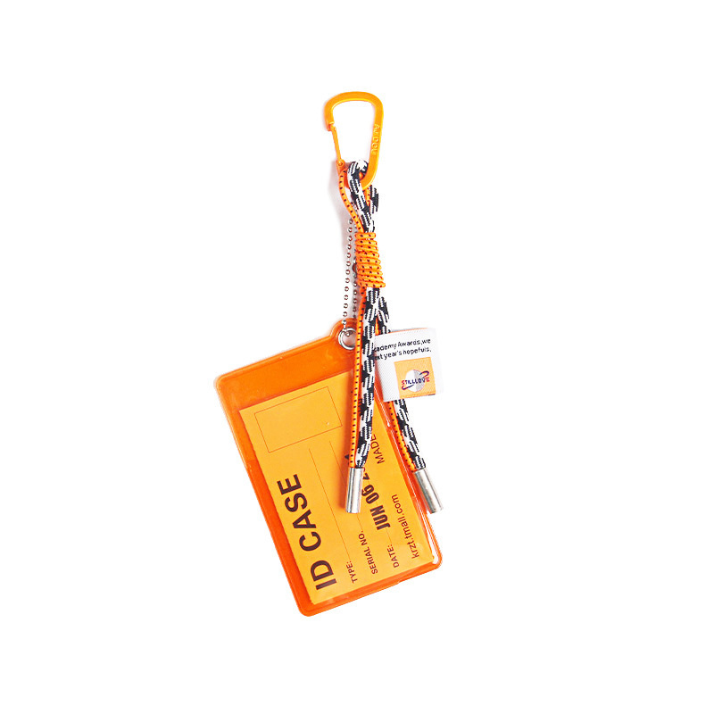 Card Holder Lanyard For Keys Fluorescent Color Key Chain Decorate Credential Holder: PURPLE