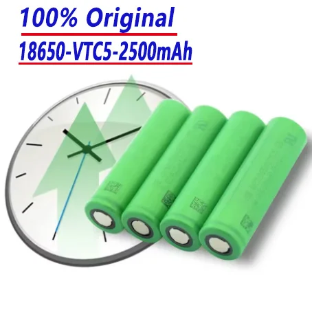 100% original rechargeable power battery 18650 3.7V VTC5 2500mAh suitable for replacing flashlights and toy cars