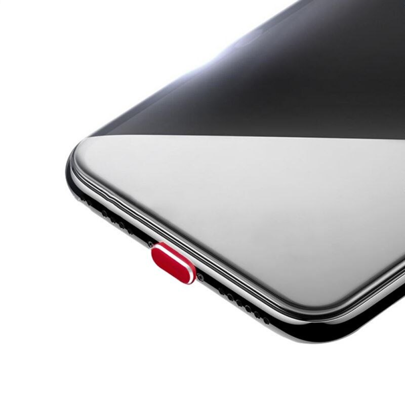 Forma multi-função cartão pick-up poeira plug porto de carregamento jack rolha para iphone7/8/x/xs/max/xr/11/12/mini/pro/max venda quente: Red