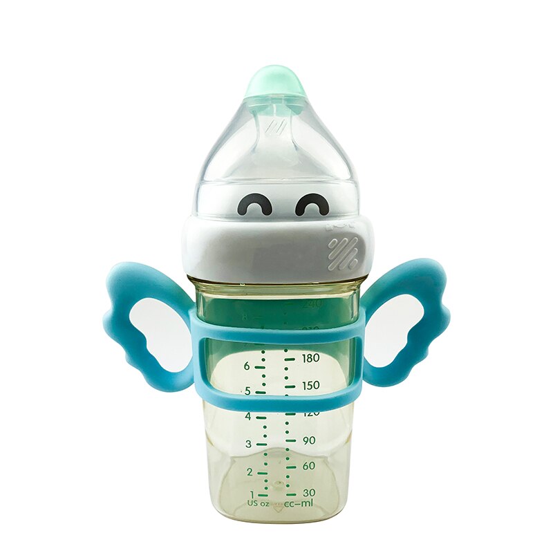 ins Singapore hegen baby bottle with silicone handle 150ml and 240ml safe and harmless ppsu square feeding bottle