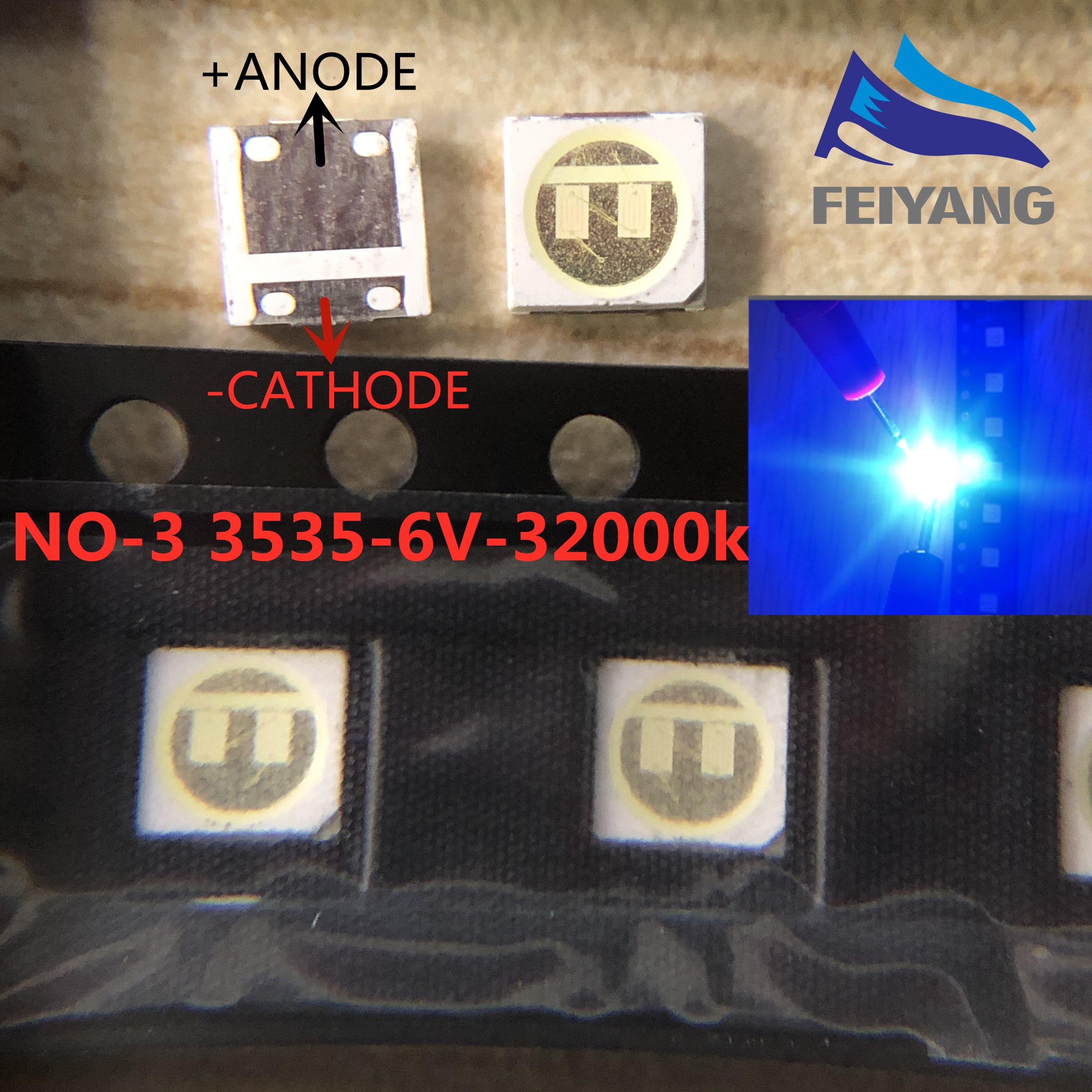 50-100 Stuks 2W 6V 3V 1W 3535 Smd Led Vervangen Lg Innotek Lcd Tv terug Licht Kralen Tv Backlight Diode Reparatie Toepassing: NO3 6V 100PCS