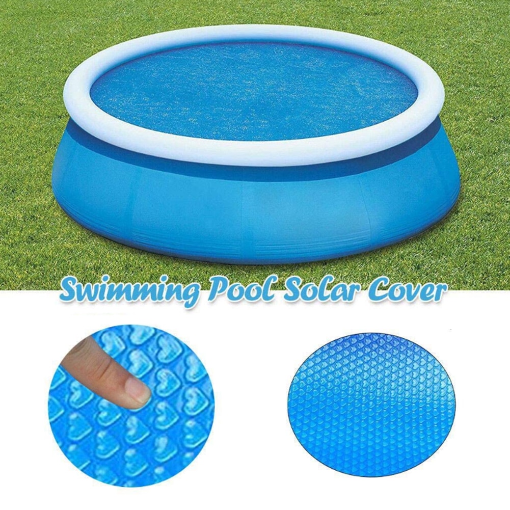 4/5/6/8/10/12/15 Ft Round Swimming Pool Solar Cover Inflatable Round Swim Pool UV-resistant Waterproof Dustproof Heat Cover