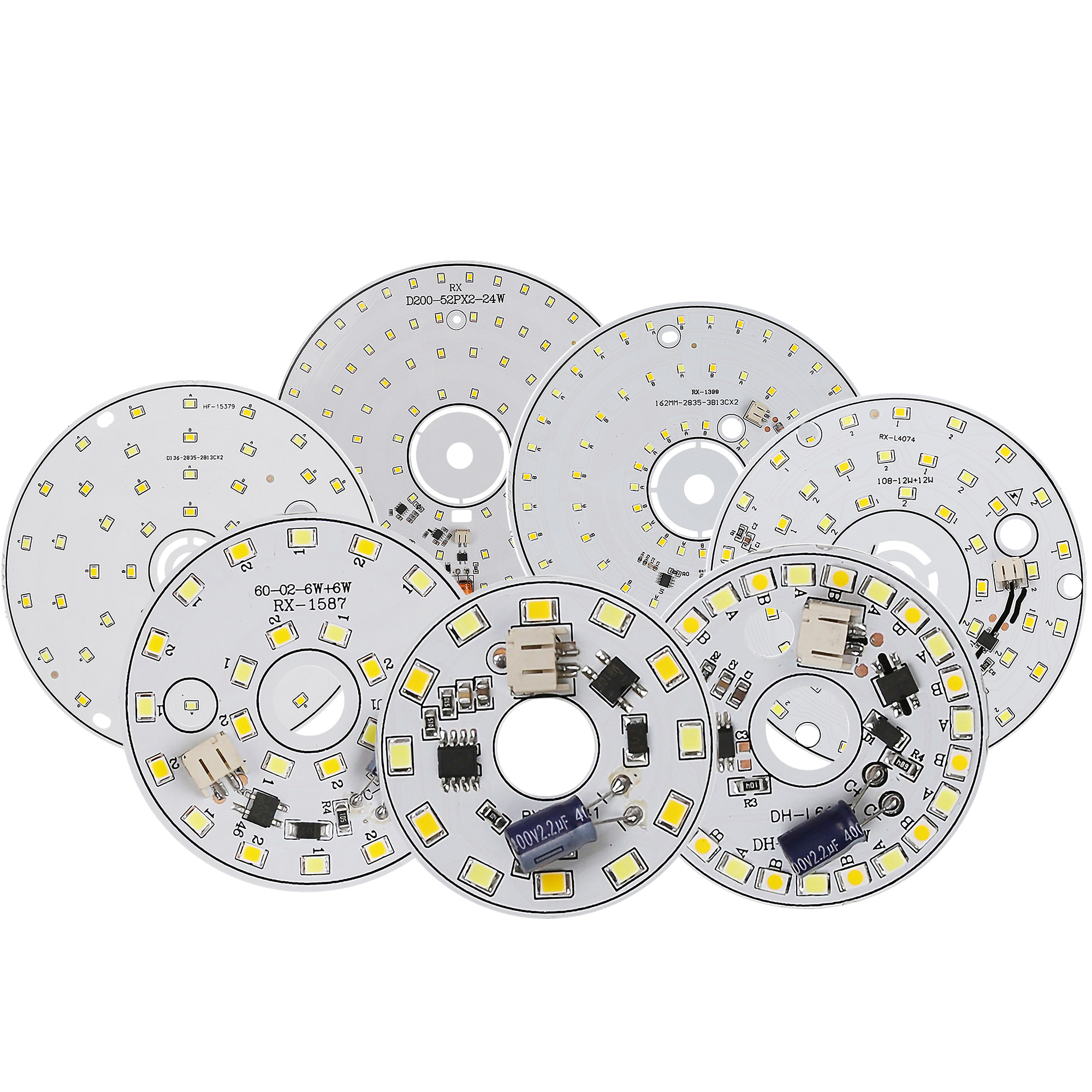 Panel de lucha sin controlador AC220V, 6W, 9W, 12W, 18W, 24W, 2835 SMD, accesorios de fuente de luz LED DIY para reemplazar bombillas de araña domésticas