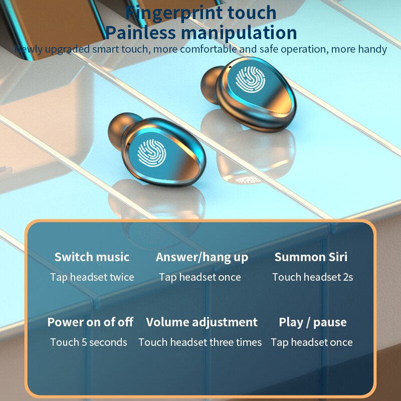 Écouteurs sans fil bluetooth 2000 TWS, casque d'écoute Binaural à correspondance automatique, étui de chargement directe mah, 1/2 pièces