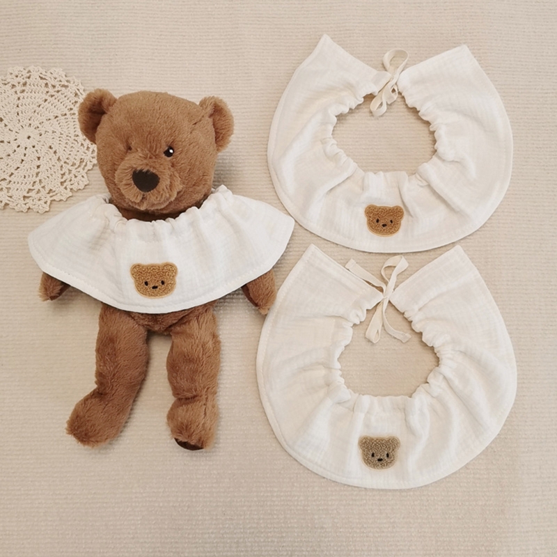 Cartoon Beer Kant Up Burp Doek Babyvoeding Bib Bandana Sjaal Zakdoek 4 Lagen Zachte Katoenen Gaas Speeksel Handdoek