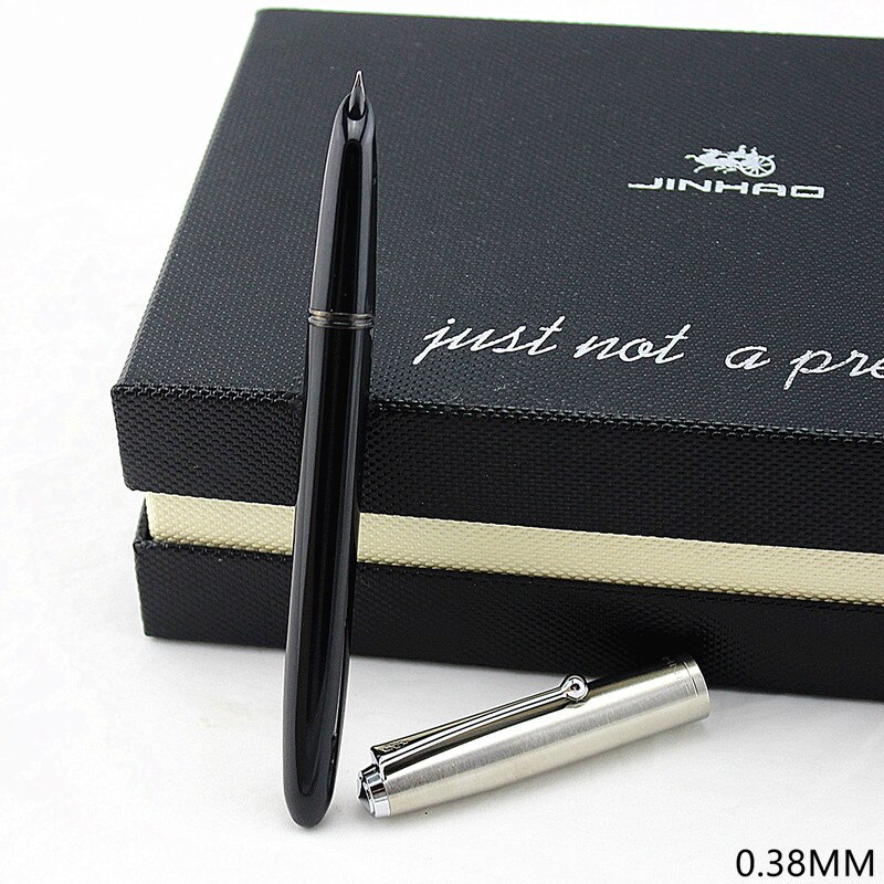 Vintage artistic Fountain pen Steel metal cap 0.38mm extra fine pens Jinhao 51A Stationery Office school supplies A6994