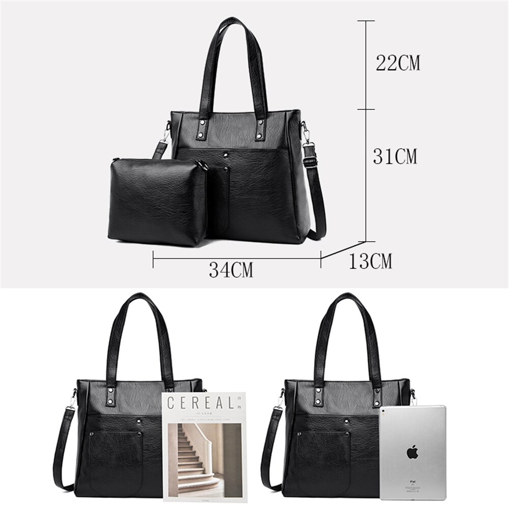2 sets leren casual tassen en handtassen luxe handtassen damestassen dames schoudertassen voor vrouwen