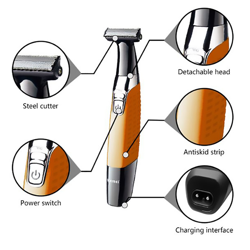 washable oneblade body shaver face electric shaver for men edge razor man hair cleaning shaver beard shaving machine uSB charge