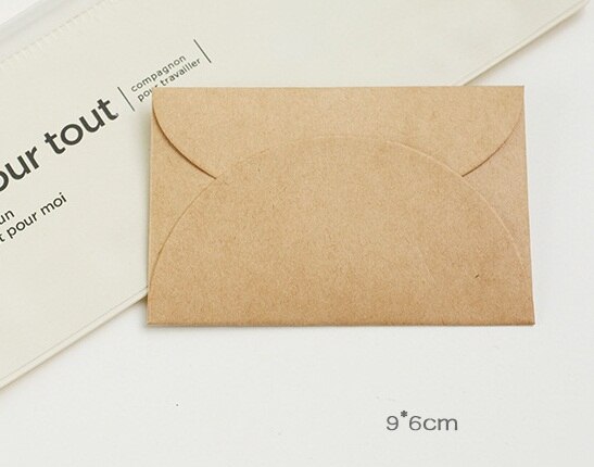 Sobres pequeños de papel Kraft para niños, bolsa de papel de de 9x6cm, sobres artesanales de , suministros escolares de oficina, 10 Uds.