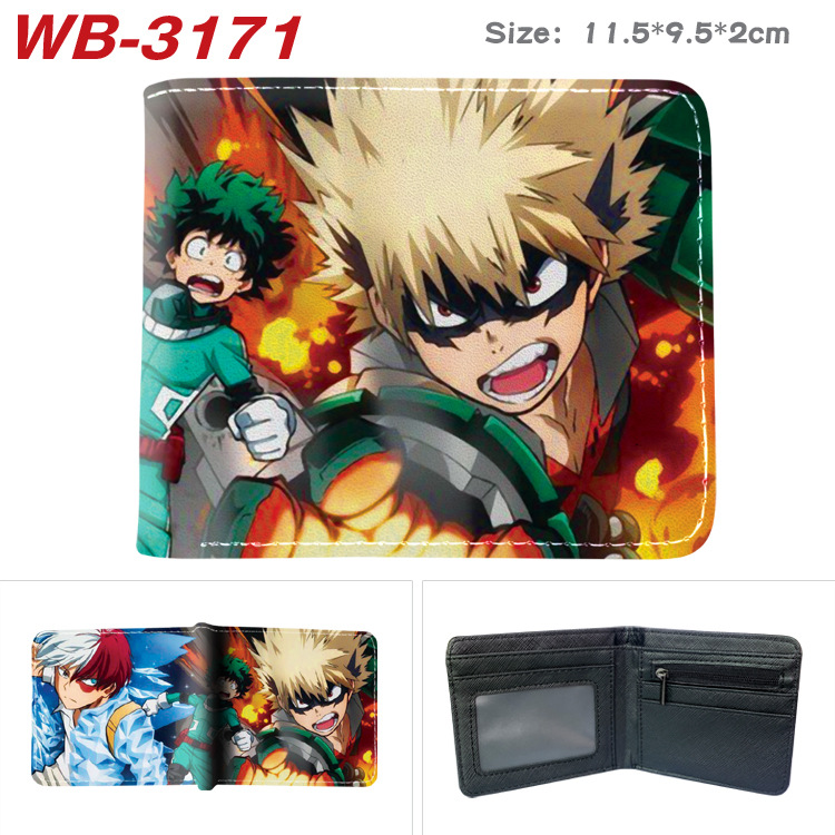 My Hero Academia Cartoon Short Wallet Anime Coin Purse with Card Holder: Beige