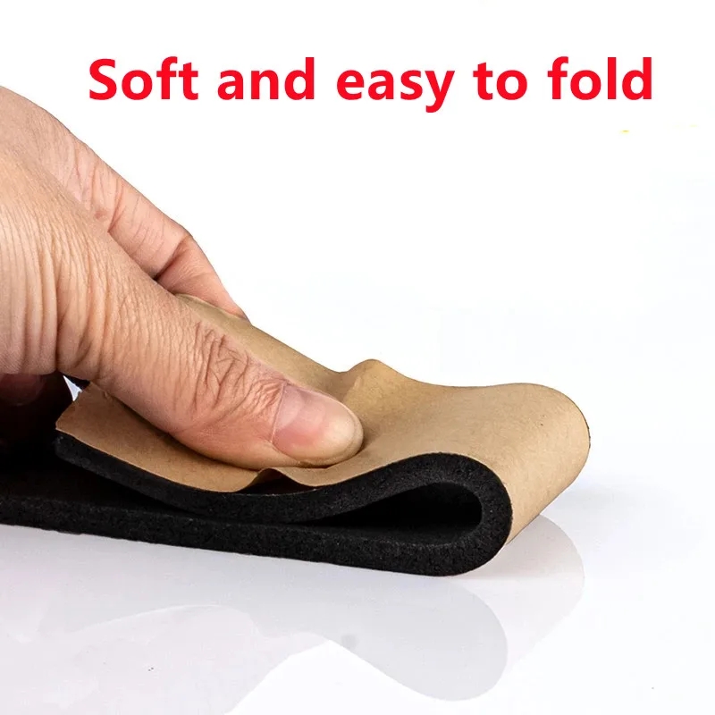 EVA Black Foam Soundproof Strip Self Adhesive Rubber Sponge Seal Strip Single Sided Adhesive Anti-collision Gasket