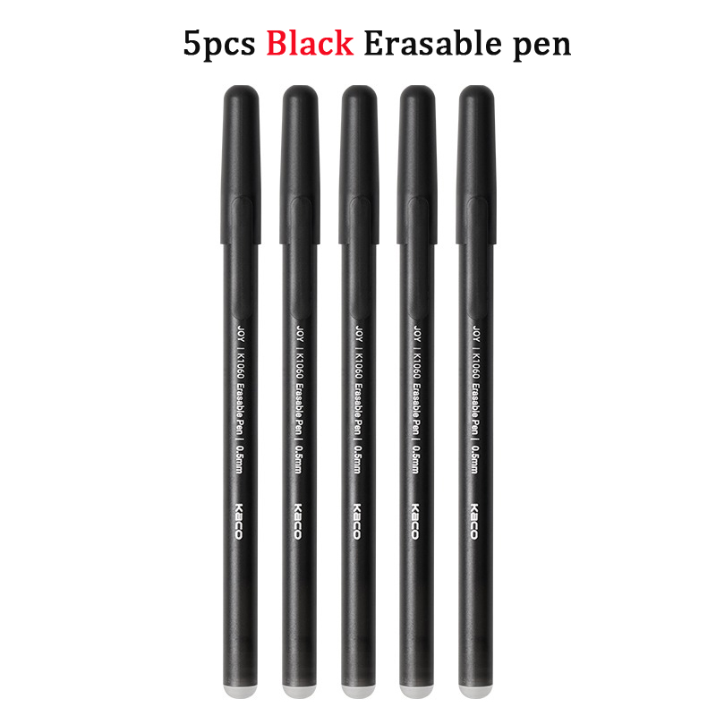 KACO JOY Erasable Gel Pen Student Writing,Brushing Questions Office Speed Drying Pen Back To School Stationery Erasable: black color