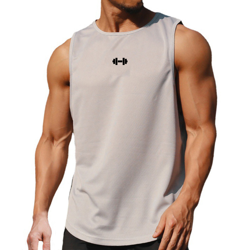 Zomer Heren Gym Tank Top Fitness Training Kleding Sneldrogend Los Bodybuilding Mouwloos Shirt Heren Mode Basketbal Vest