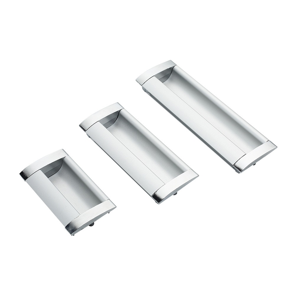 Manija de puerta incrustado, tirador de aluminio ranurado para cajón, armario, puerta oculta, tiradores de cajón de puerta corredera