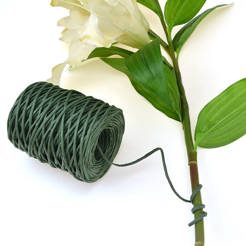 1.0Mm Floral Bind Wire Wrap Twine Handmade Iron Wire Paper Rattan for Flower Bouquets (Length: 210M)