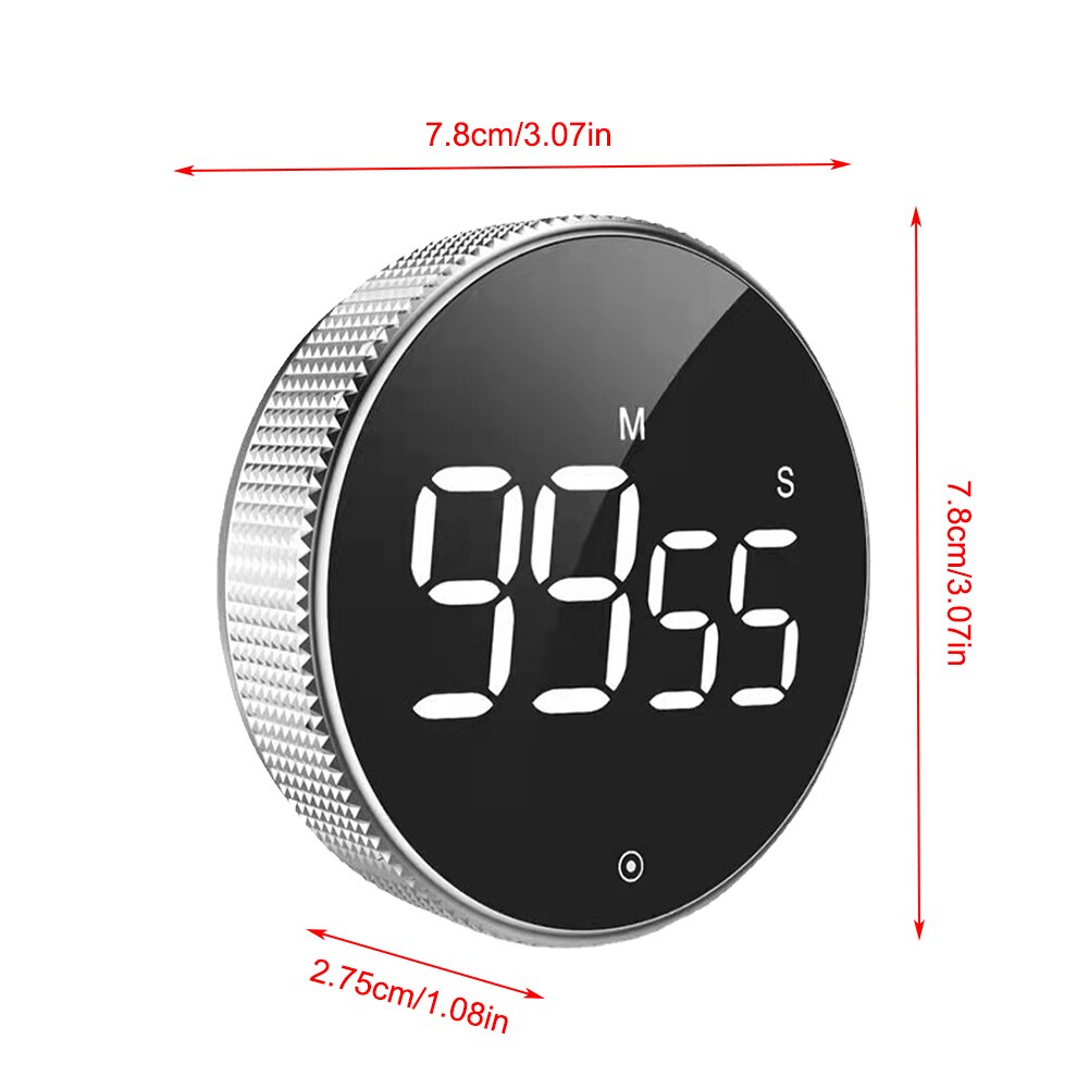 Magnetic LED Mute Kitchen Timer Digital Timer Studying Beauty Exercise Cooking Reminder Manual Countdown Alarm Clock