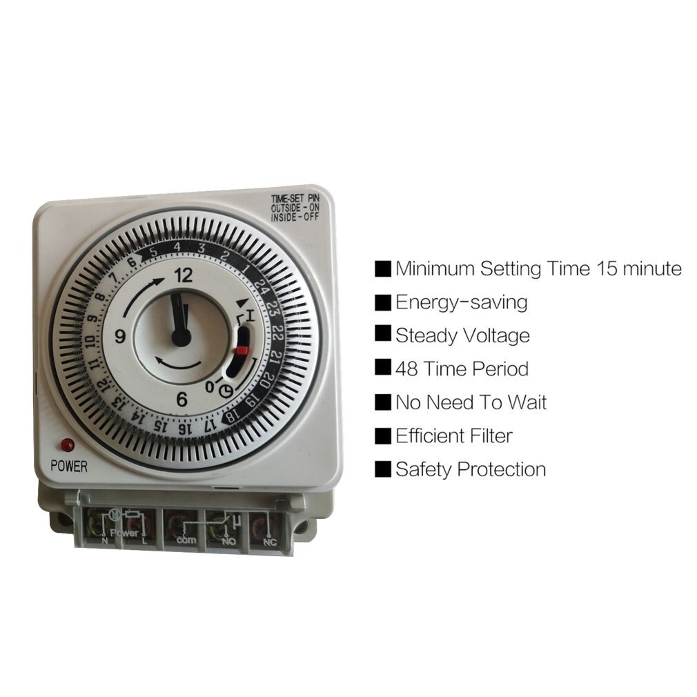 Mechanical Timer 230V Time Counter Reminder 15min 24h Kitchen Countdown Energy Saving Controller Industrial Timing Switch