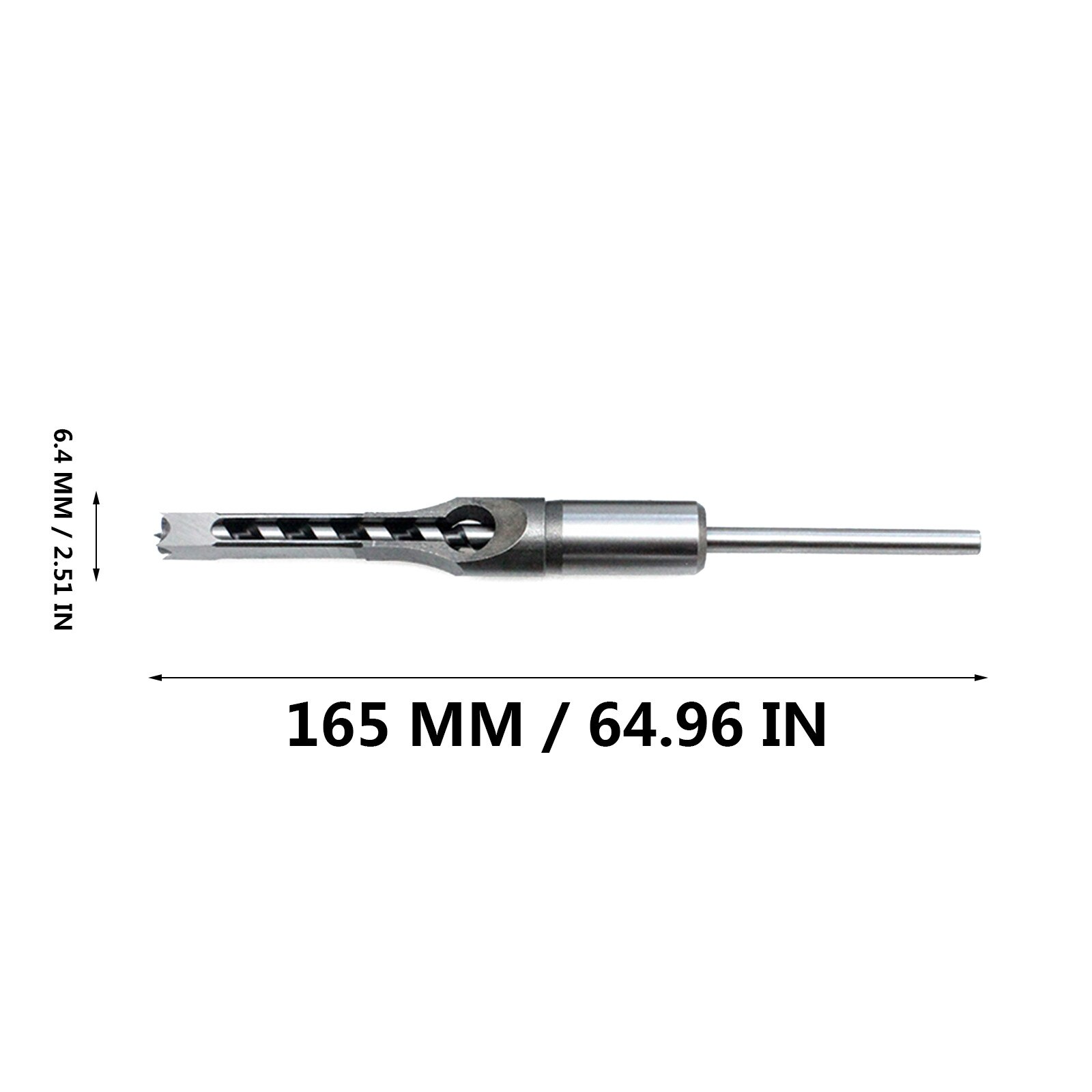 25# Woodworking Square Hole Drill High-speed Steel Hollow Square Hole Saw Mortiser Chisel Auger Drill Bit Wood Working Tool