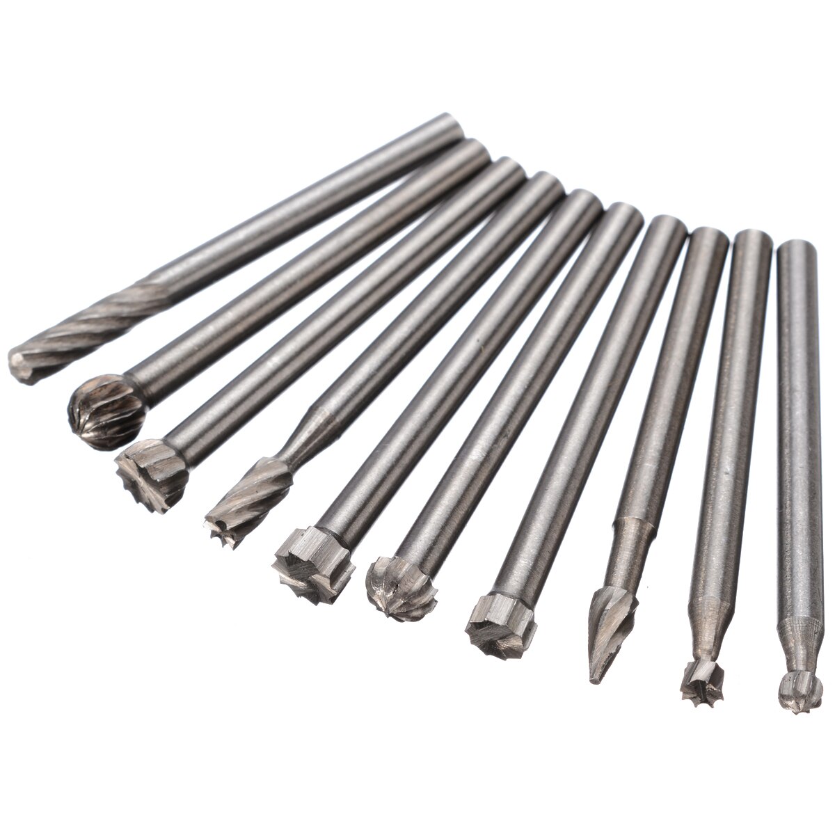 20 Pcs Houtsnijwerk Frees Set Duurzaam Hss Routing Frezen Burr Frees Voor Rotary Graveermachine Tool