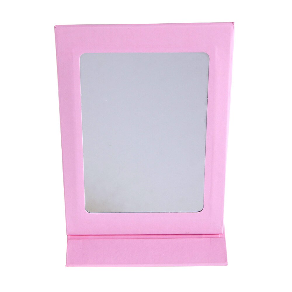 Espejo plegable de maquillaje para dormitorio, vestidor de escritorio de libros, bonito espejo grande portátil plegable para estudiantes, espejo plegable de escritorio