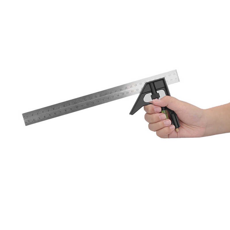 Sliding Gauge Square Ruler Manual Caliper Sliding Ruler Sliding Combination Square Ruler Multipurpose for Industrial Measurement