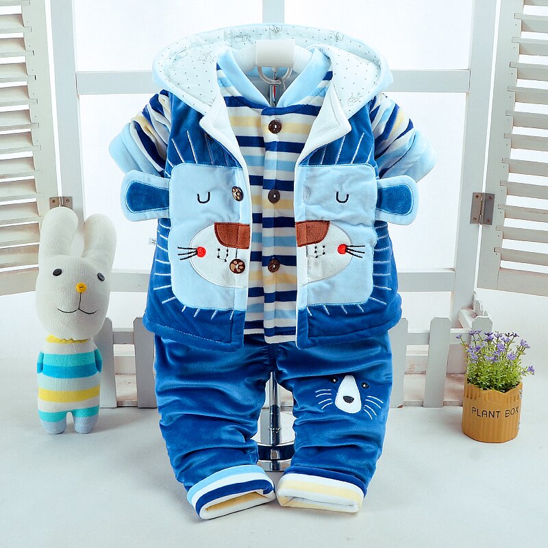 Baby girl lovely cotton-padded jacket suits 8