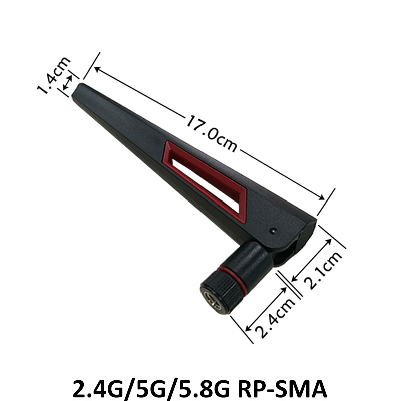 Antena macho 10dbi wifi rp sma, antena universal de 2.4ghz 5ghz para amplificador de sinal de roteador wlan