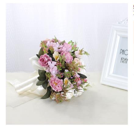 neue 7 Farben hochzeit Strauß Handgemachte Rosen Rosen buque de noivas hochzeit blumen braut sträuße: Lila