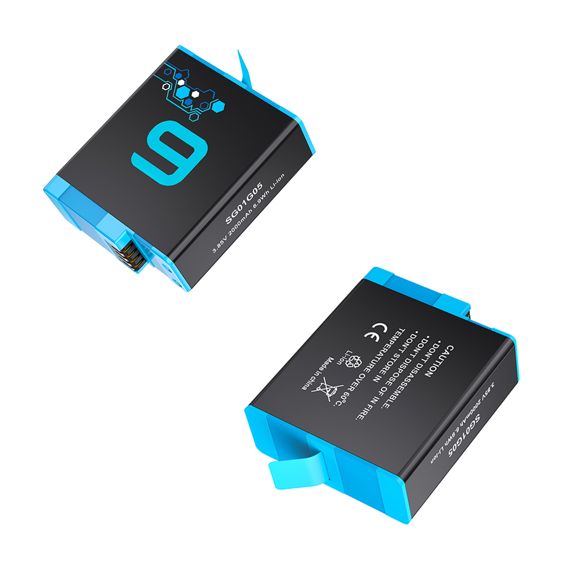 2000 mah batterier til gopro hero 9/10 batteri ,3- kanals usb oplader (fuldt kompatibel med officielt gopro 9 10 tilbehør)