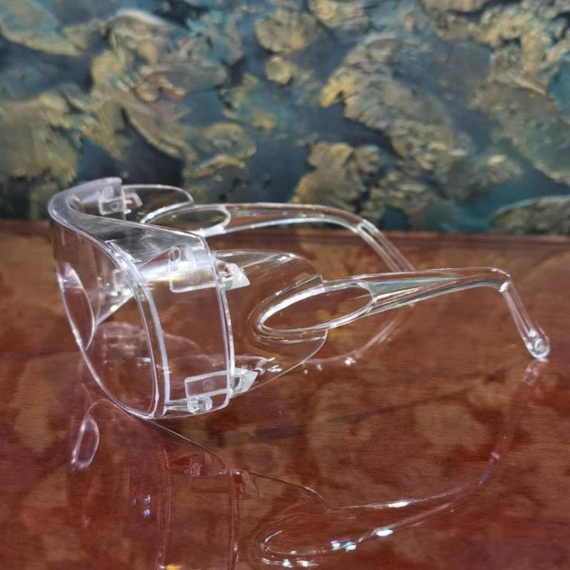 Foldable Adjustable Anti-fog Safety Goggles Anti-Sneeze Liquid Eye Protection Anti-Droplets Windproof Lab Glasses Clear Lens