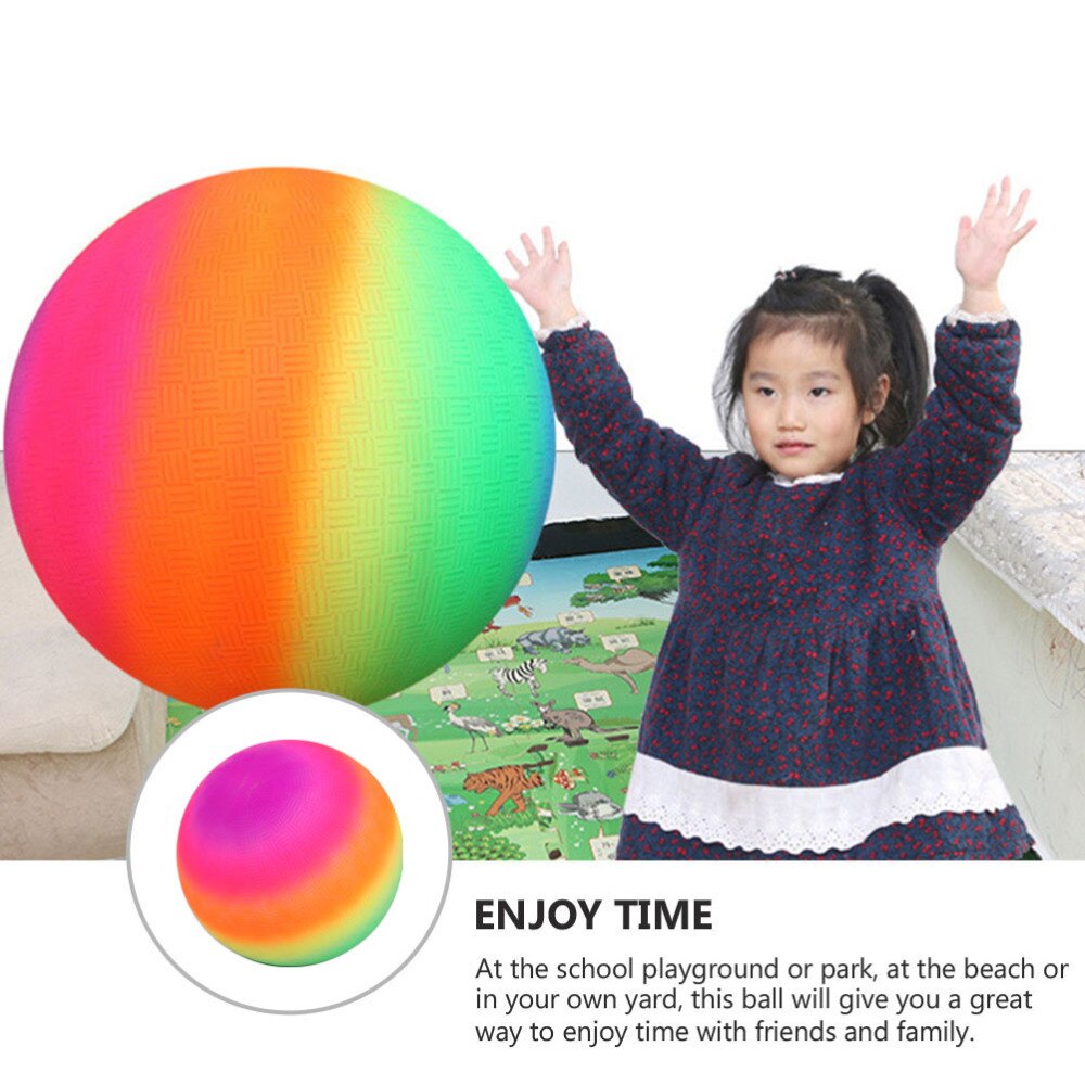 1 Pc palline da sbattimento per bambini palline gonfiabili in PVC per esterni color arcobaleno