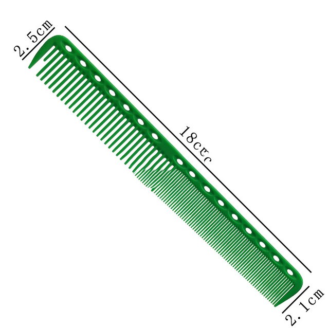 6 Colors Hair Combs Barber Hairdressing Hair Cutting Brush Anti-static Tangle Pro Salon Hair Care Styling Tool: Green