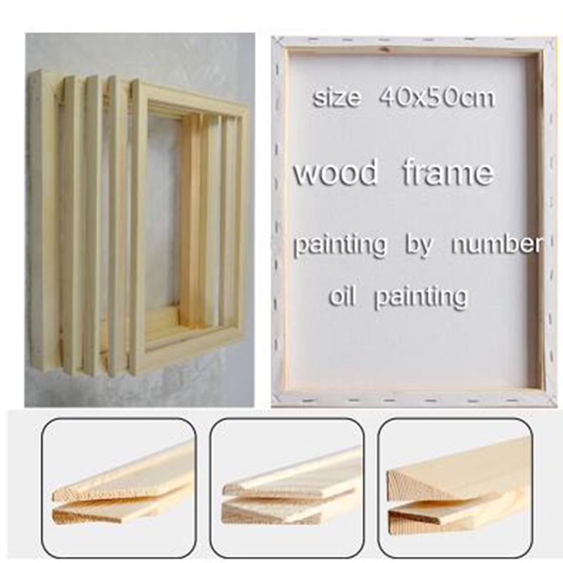 Wood frame for canvas oil painting Factory Price Wood frame for canvas oil painting nature40x50cm DIY frame picture inner frame
