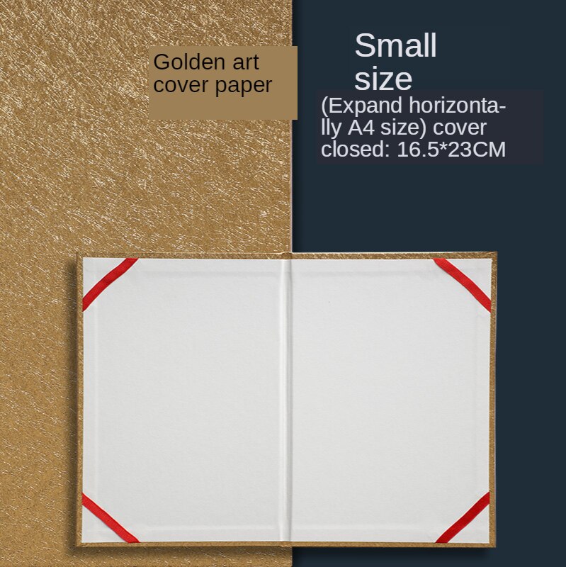 Hardcover Stamped Certificate Folder for Honor, Letter of Appointment Cover Book Trifold Education Presentation: 2PCS small golden