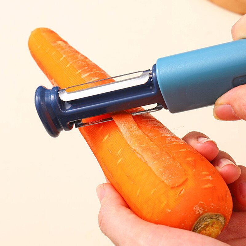 Épluche-légumes multifonctions en acier inoxydable, ustensile de cuisine 2 en 1 pour éplucher les carottes et les fruits