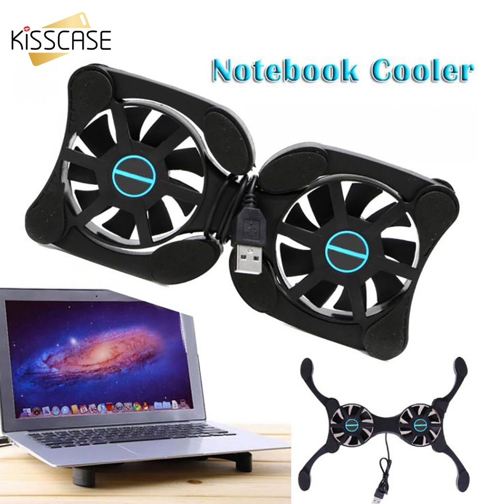 Opvouwbare Gaming Usb Laptop Cooling Pad Dubbele Fans Mini Octopus Notebook Koeler Cooling Pad Voor 7-15 Inch Notebook laptop Stand